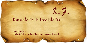 Kocsák Flavián névjegykártya